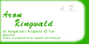 aron ringwald business card